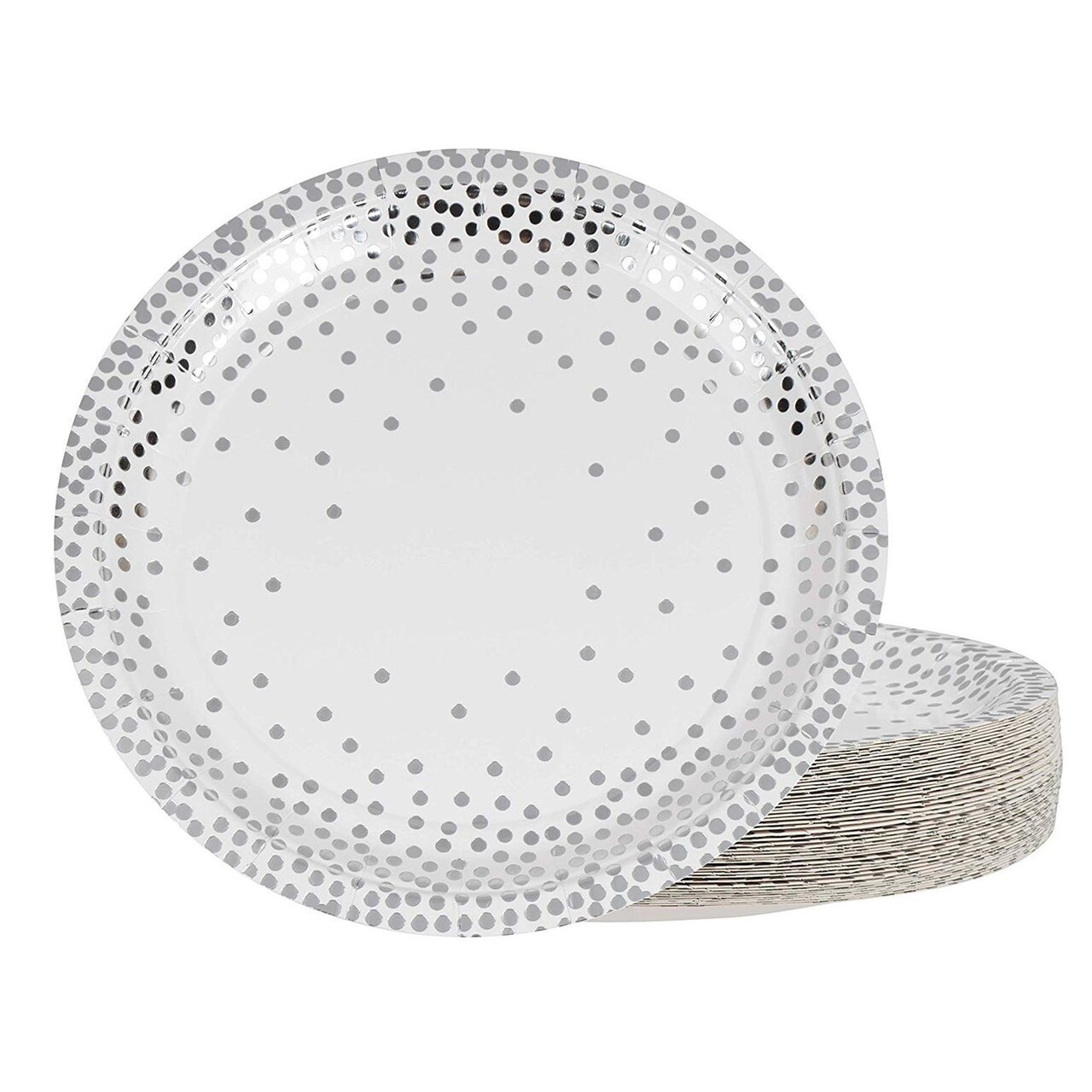 Polka dot disposable plates deals